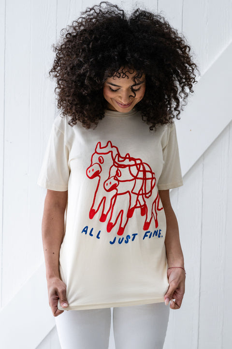 All Just Fine Unisex Tee - Cream (8718779744477)