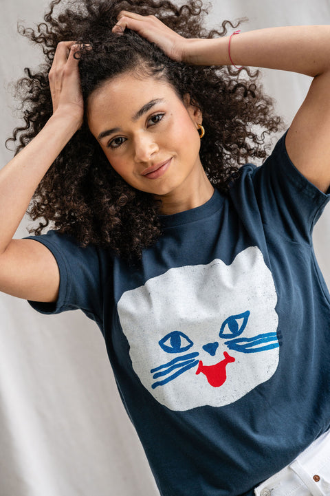 Lucky (White) Unisex Tee - Navy PRE ORDER (8362134864093)