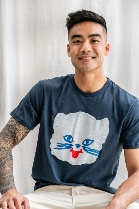 Lucky (White) Unisex Tee - Navy PRE ORDER (8362134864093)