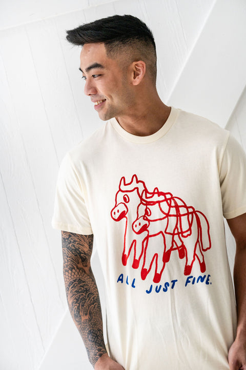 All Just Fine Unisex Tee - Cream (8718779744477)