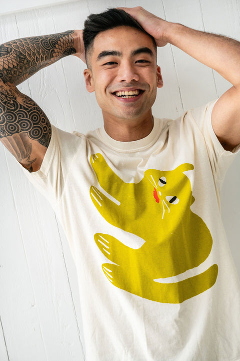 Odin The Cat Tee #2 - Cream PRE ORDER (8362148036829)