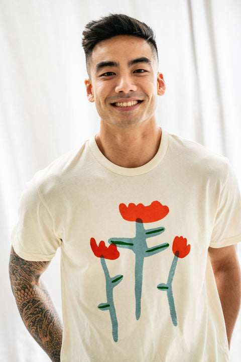 Tulips Unisex Tee - Cream PRE ORDER (8362151903453)