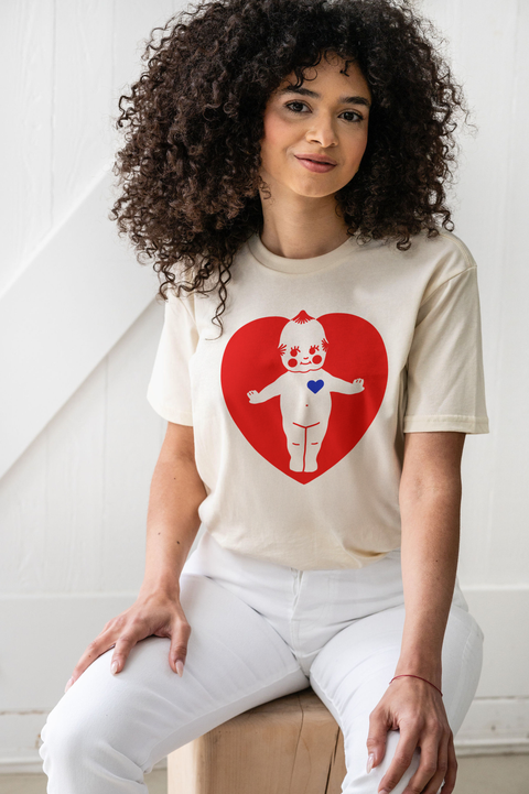 Heart Things Unisex Tee - Cream