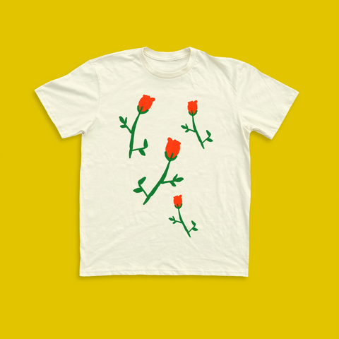 Roses Unisex Tee - Cream PREORDER