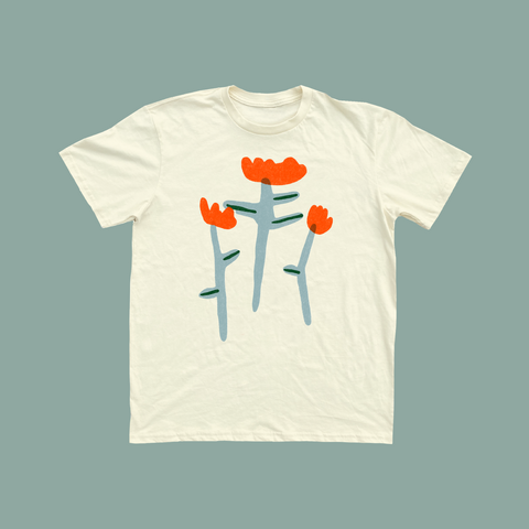 Tulips Unisex Tee - Cream (8362151903453)